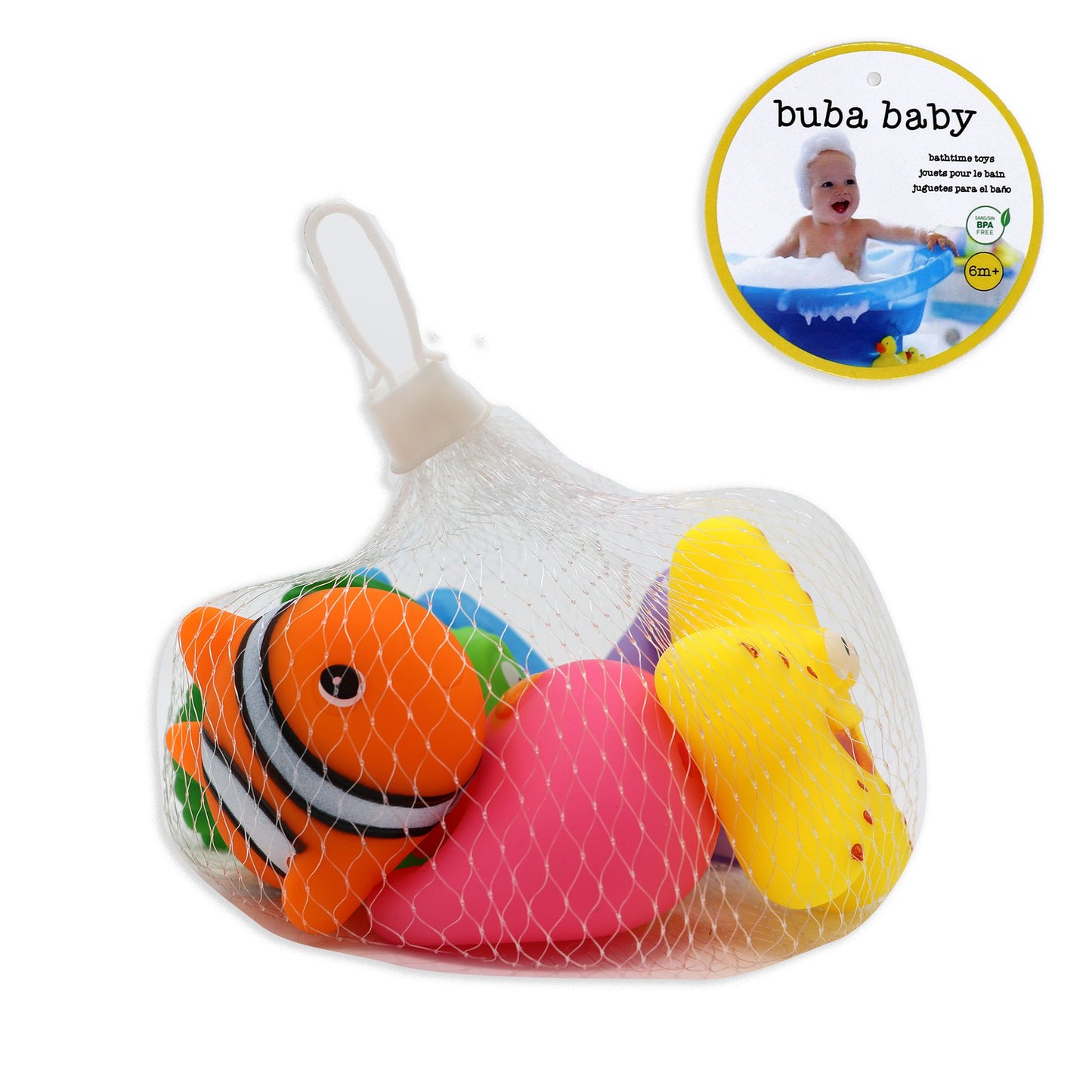 6 Pack Bath Toys: Fishes