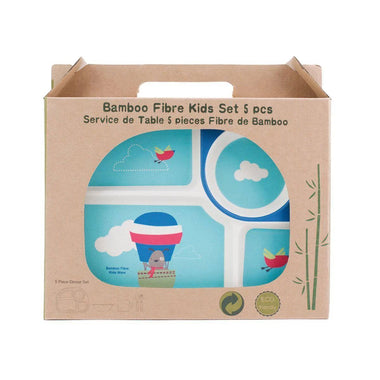 Bamboo Fibre Kids 5 Piece Dinnerware Up And Away