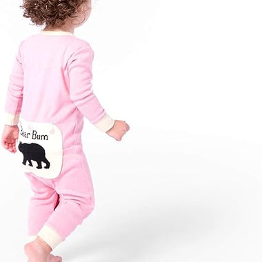 Bear Bum On Pink Union Suit