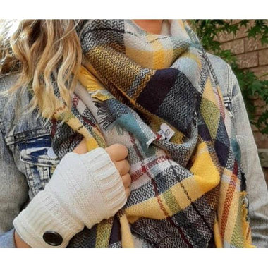 Blanket scarf oversized square - marigold