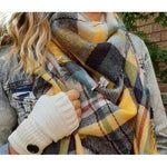 Blanket scarf oversized square - marigold