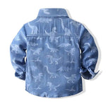 Blue Dinosaur Long Sleeved Soft Shirt