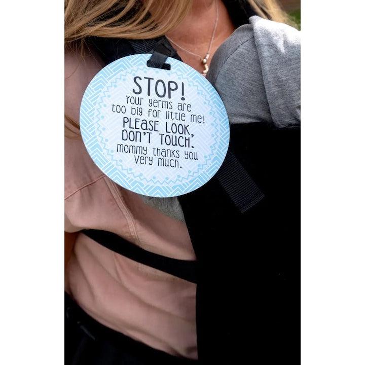 Blue Germ No Touching Stroller Tag