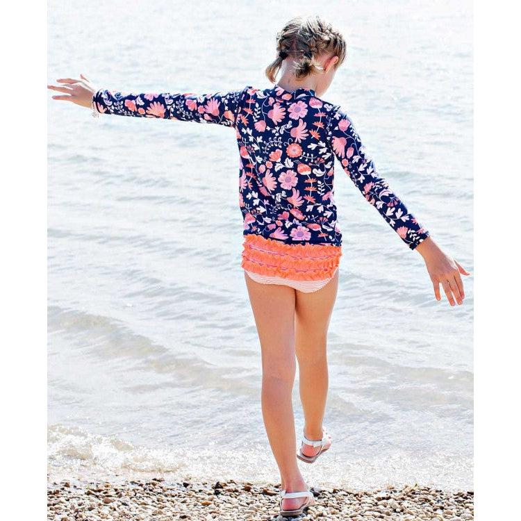 Botanical Beach Long Sleeve Zipper Bikini