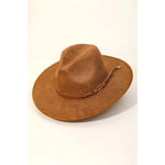 Faux Leather Double Strap Cowboy Hat