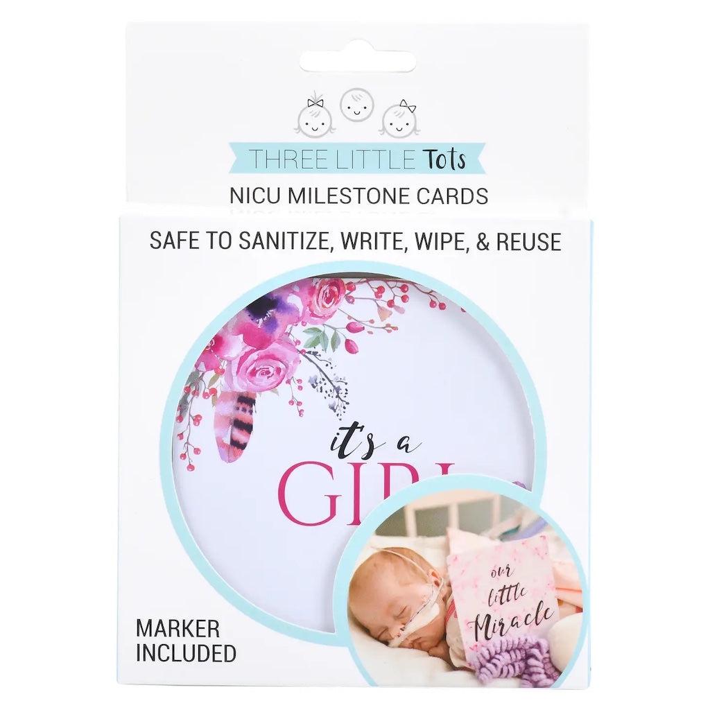 Girl NICU Milestone Cards