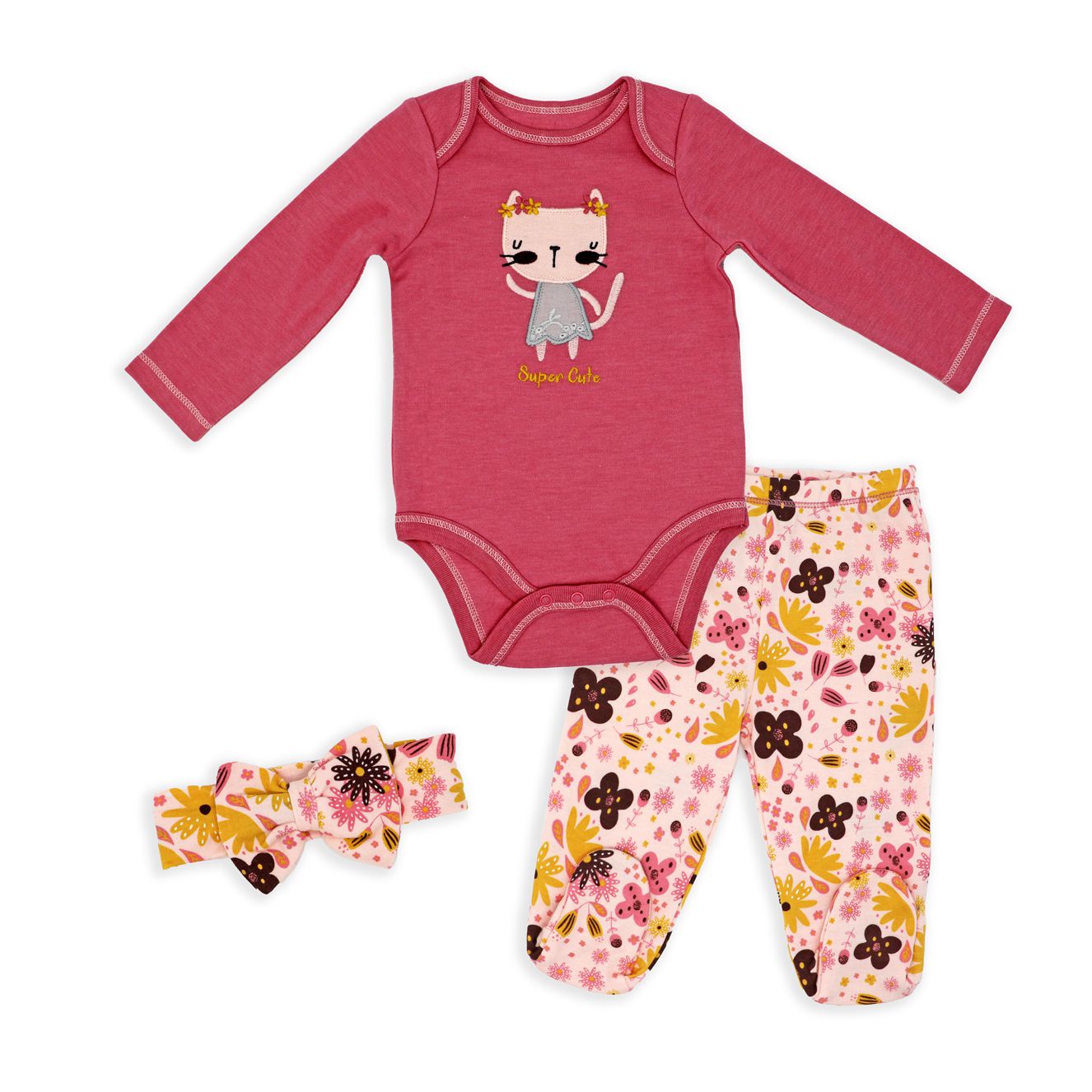 Girls 3 Piece Set-Super Cute Kittens