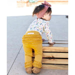 Golden Yellow Ruffle Leggings