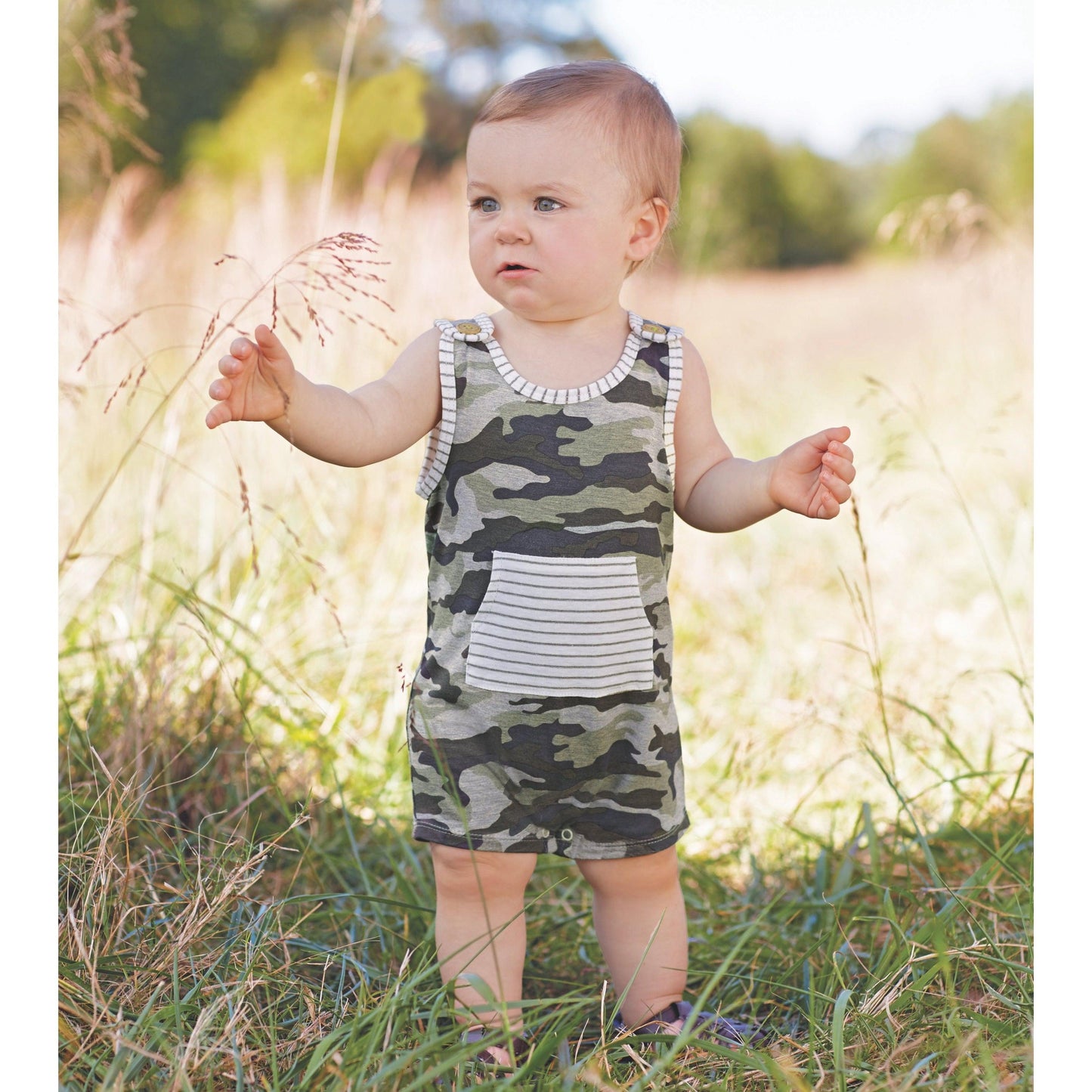 Infant Boys Camo Romper 0-3m