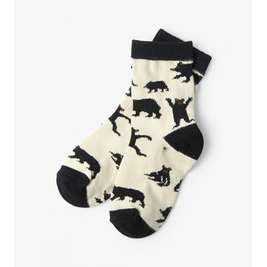 Kids Bears On Natural Kids Socks