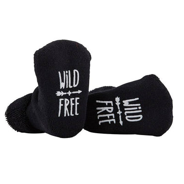 Kids Wild And Free Black Socks