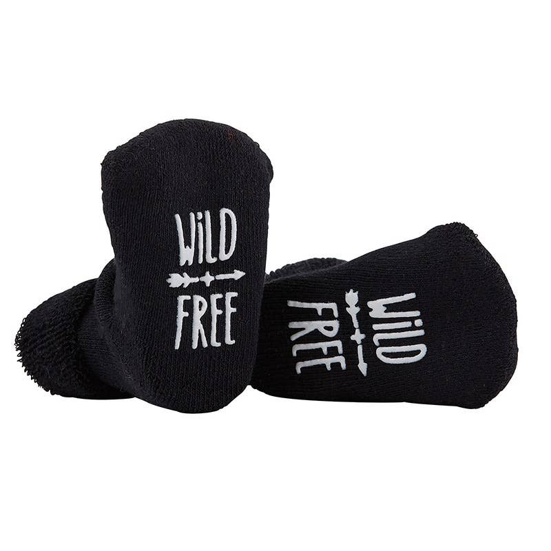 Kids Wild And Free Black Socks