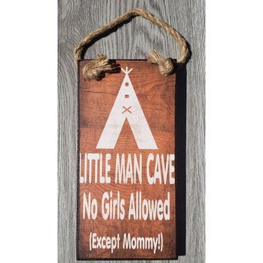 Little Man Cave Door Signs