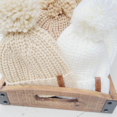 Mali Wear - Baby Beanie Knit Hat with Pom Pom