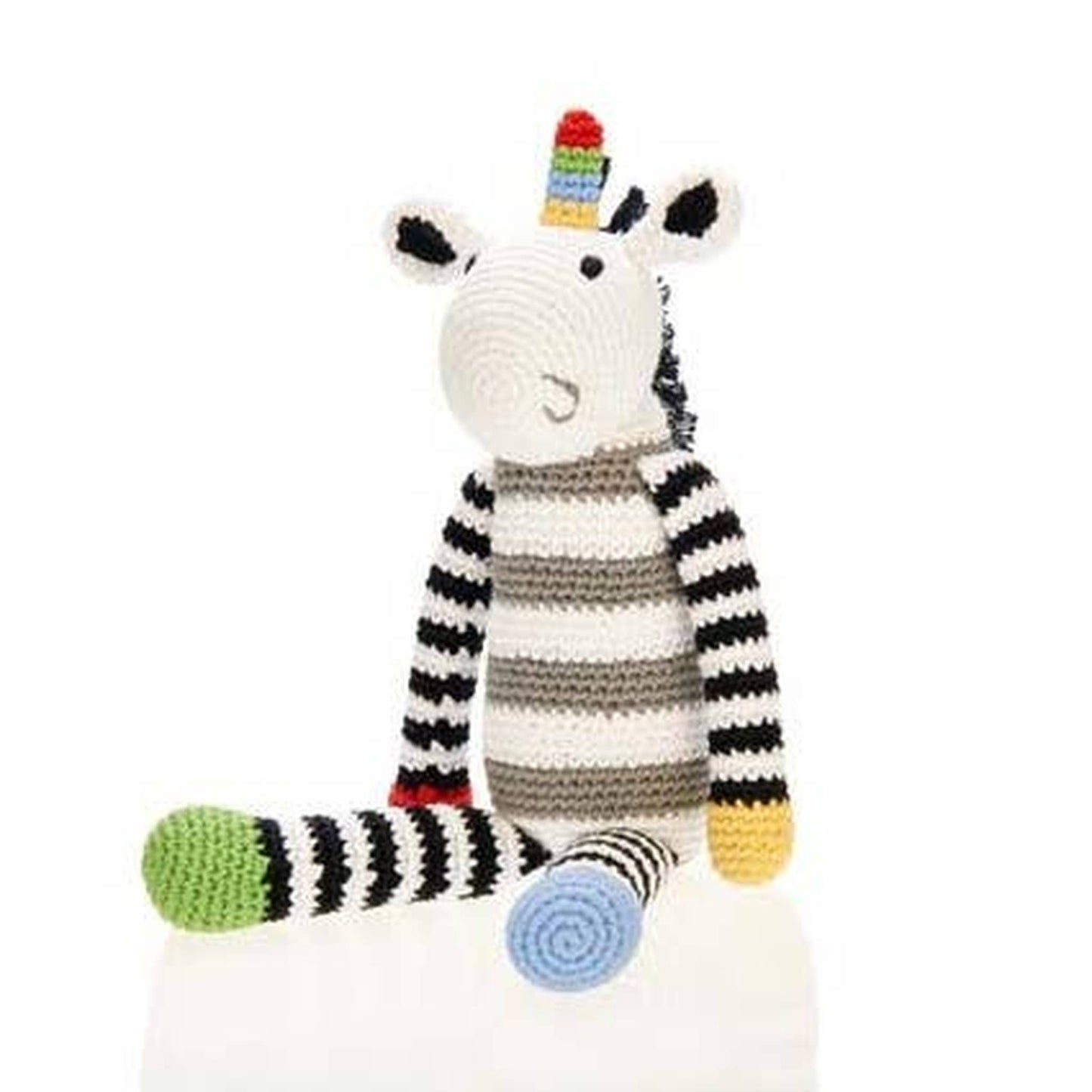 Pebble - Organic Unicorn Rattle Black/White (medium)