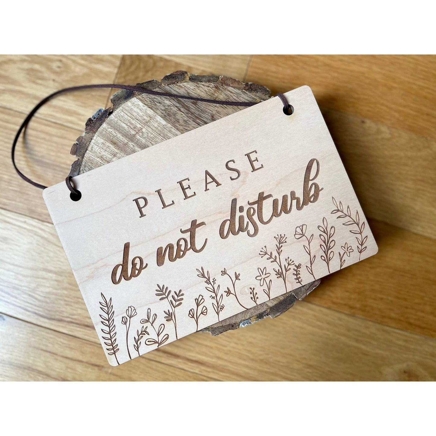 Please Do Not Disturb | Wildflower Engraved Door Sign