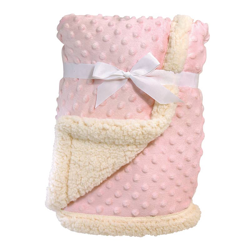 Sherpa Pink Bumpy Blanket