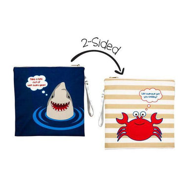 Two Sided Swim Bag- Shark/Crab