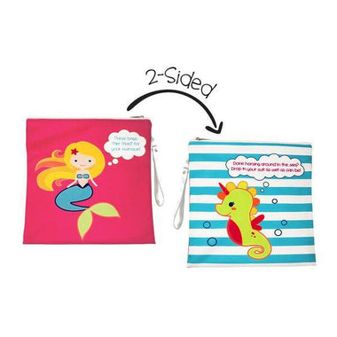 Two Sided Wet Swim Bag- Mermaid/ Sea Horse
